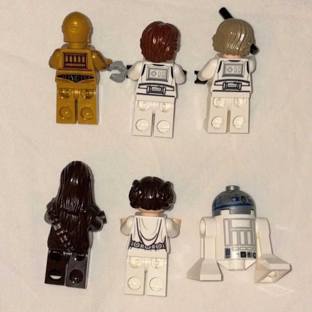 Lego Star Wars Minifigures - Group of 6 Luke, Leia, Han, Chewy, R2D2, C3PO